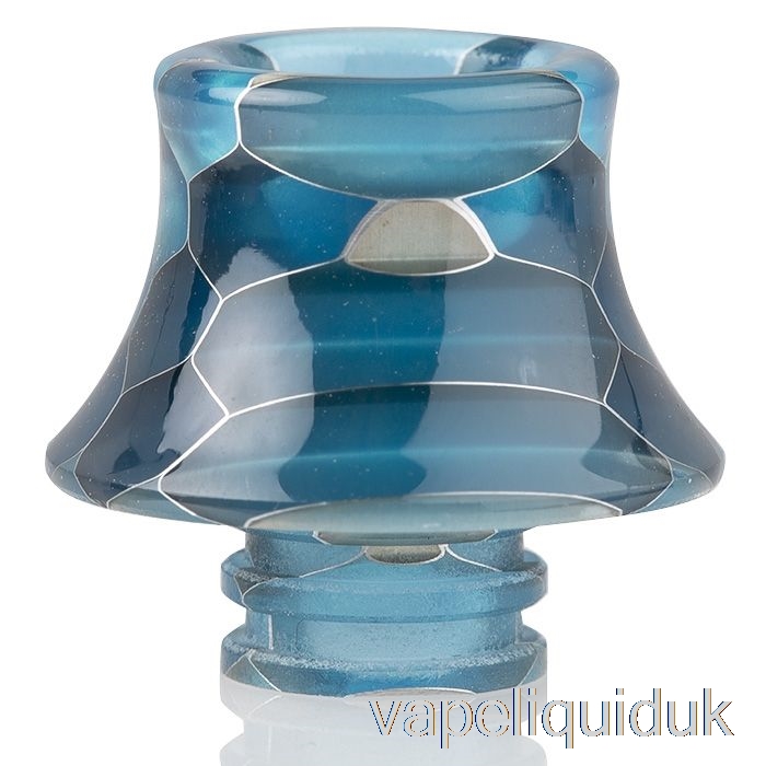 510 Cone Snake Skin Resin Drip Tip Light Blue Vape Liquid